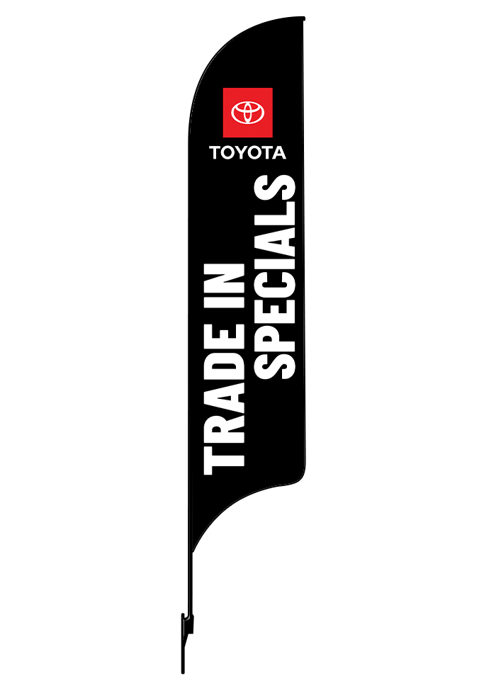 15ft Toyota Logo Trade In Specials Feather Flag