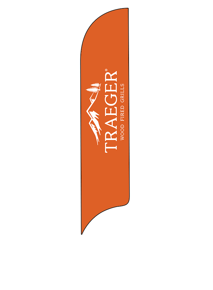 15ft Traeger Logo Feather Flag