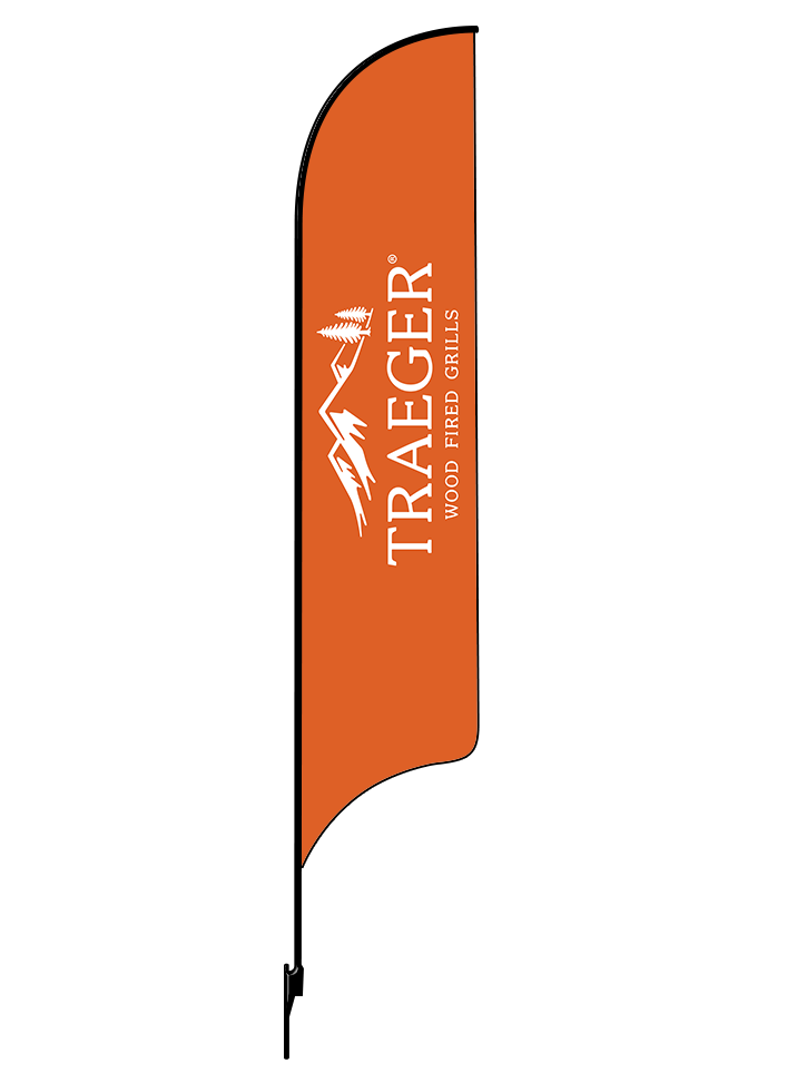 15ft Traeger Logo Feather Flag