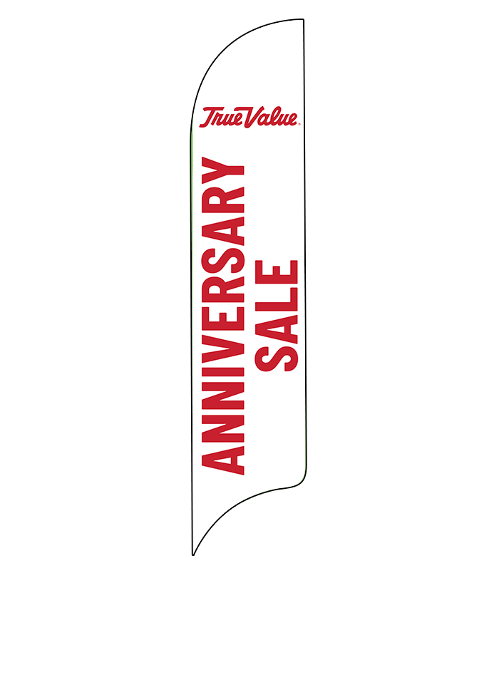 15ft True Value Logo Anniversary Sale White Feather Flag