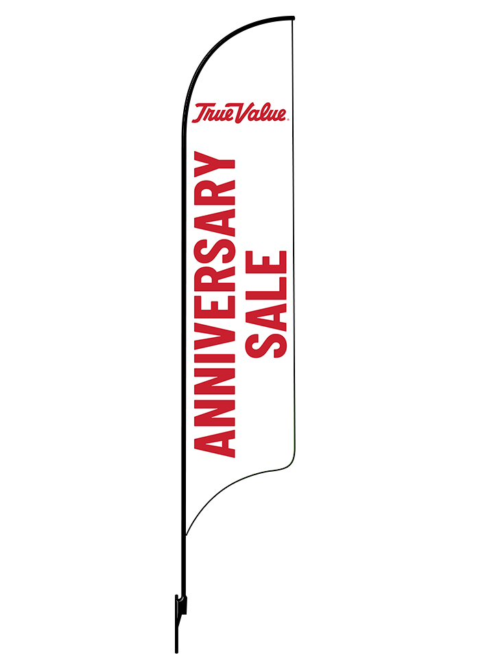15ft True Value Logo Anniversary Sale White Feather Flag