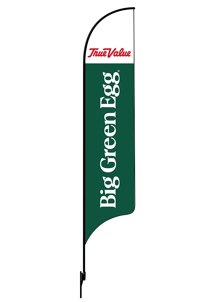 15ft True Value Logo Big Green Egg Logo Feather Flag