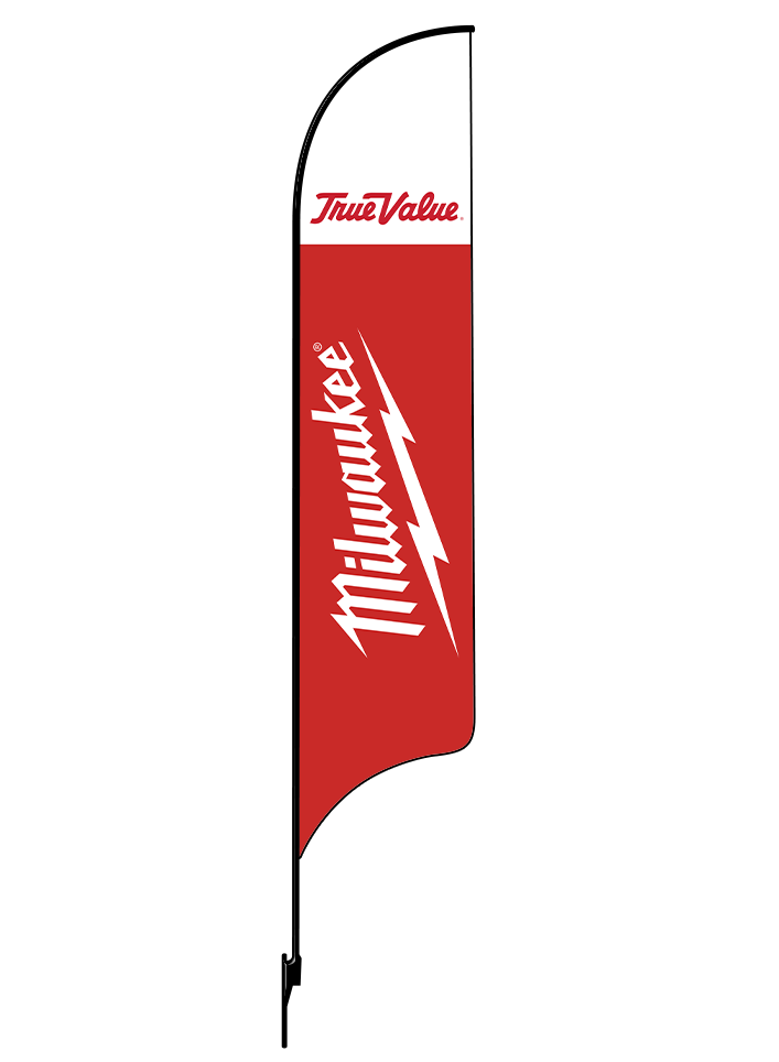 15ft True Value Logo Milwaukee Logo Feather Flag