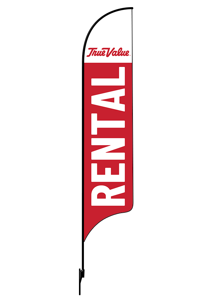 15ft True Value Logo Rental Feather Flag