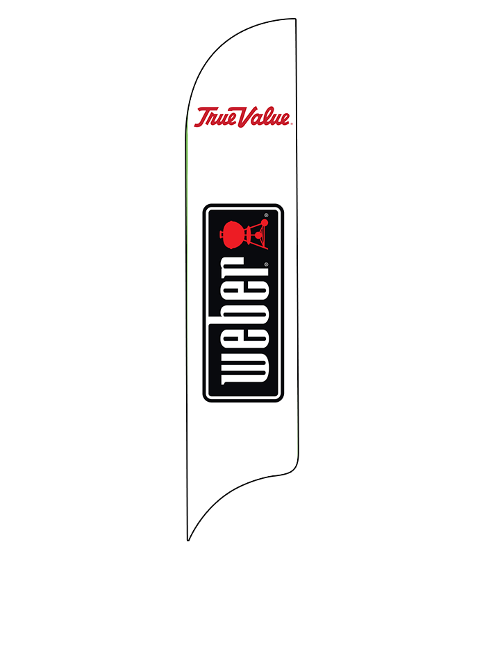 15ft True Value Logo Weber Logo Feather Flag