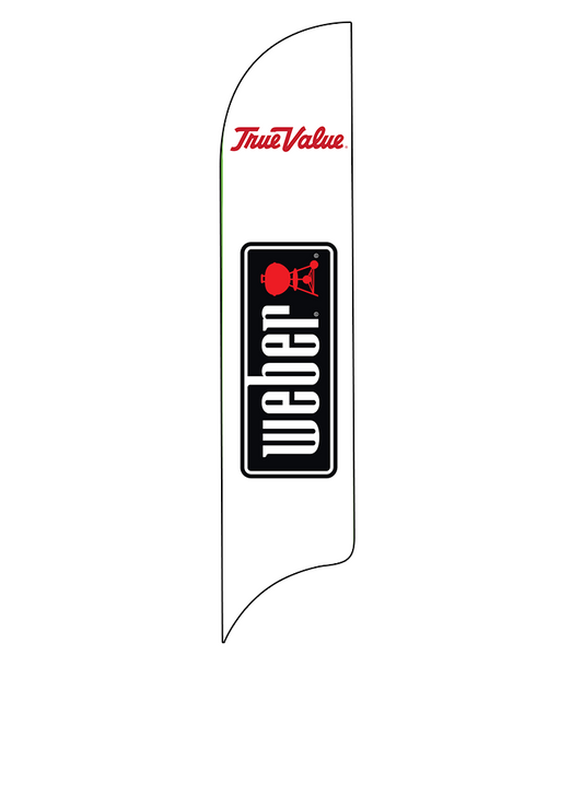15ft True Value Logo Weber Logo Feather Flag