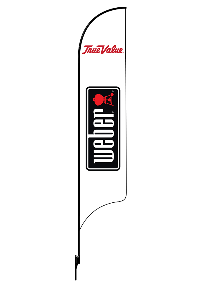 15ft True Value Logo Weber Logo Feather Flag