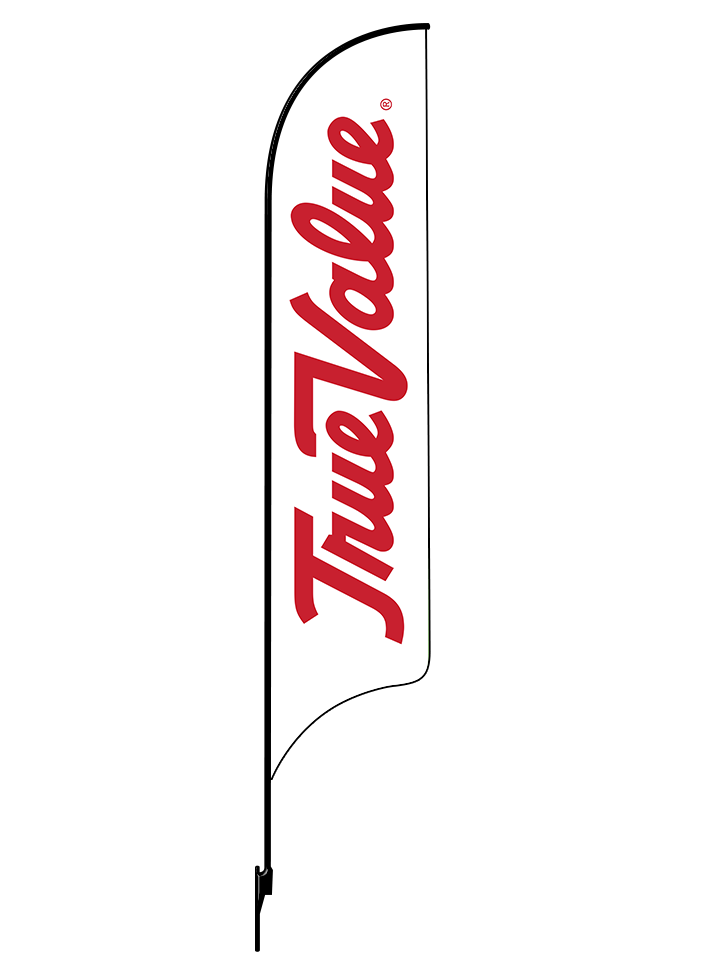 15ft True Value Logo White Feather Flag