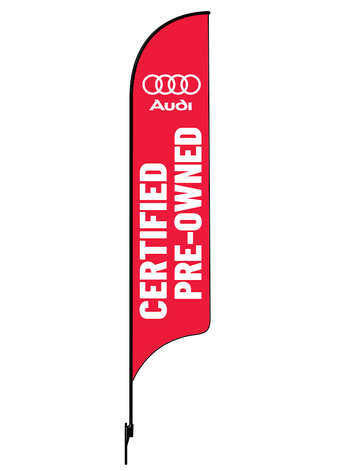 15ft Audi Logo Certified Pre-Owned Feather Flag