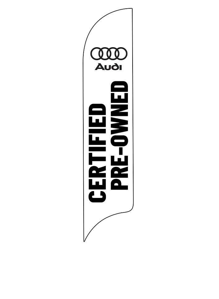 15ft Audi Logo Certified Pre-Owned Feather Flag