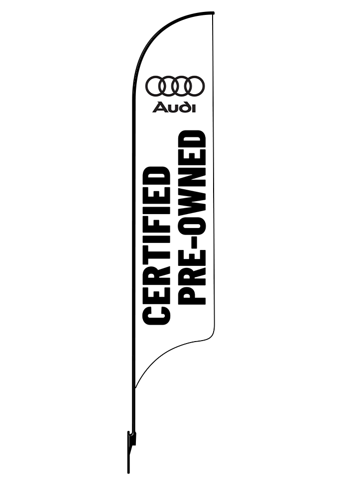 15ft Audi Logo Certified Pre-Owned Feather Flag