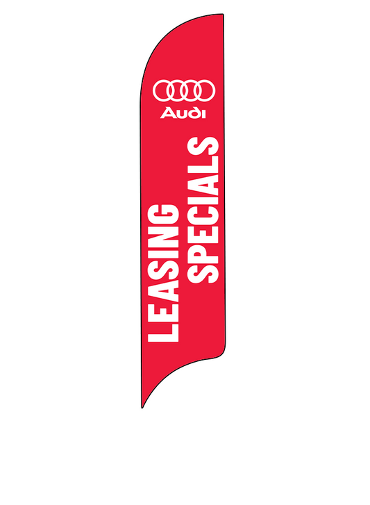 15ft Audi Logo Leasing Specials Feather Flag