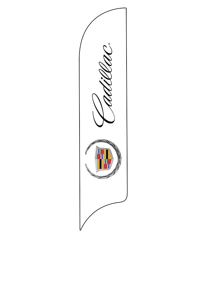 15ft Cadillac Logo Feather Flag