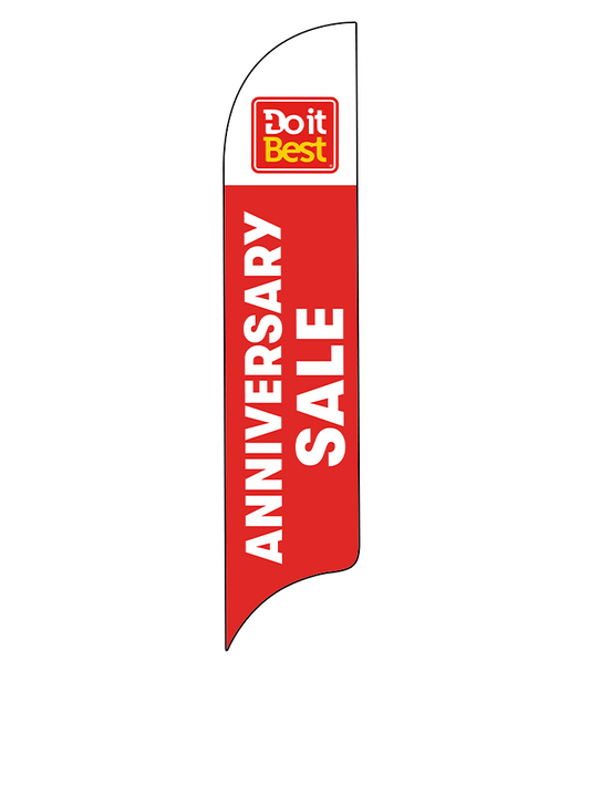 15ft Do It Best Hardware Logo Anniversary Sale Red Feather Flag