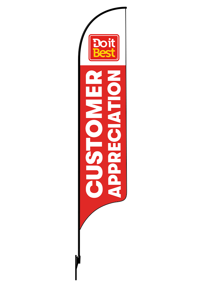 15ft Do It Best Hardware Logo Customer Appreciation Feather Flag