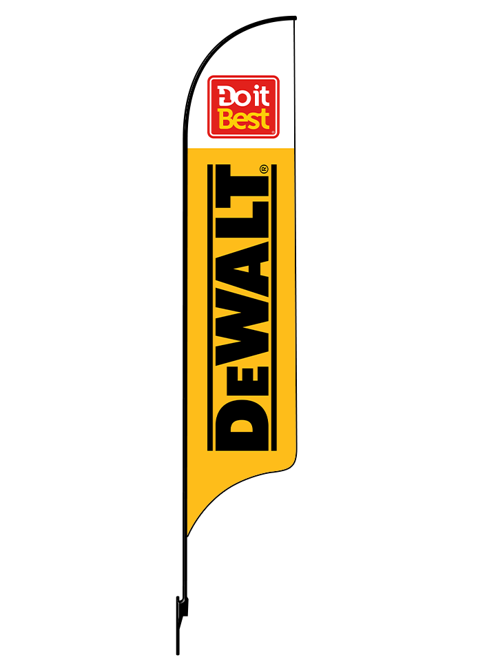 15ft Do It Best Hardware Logo Dewalt Logo Feather Flag
