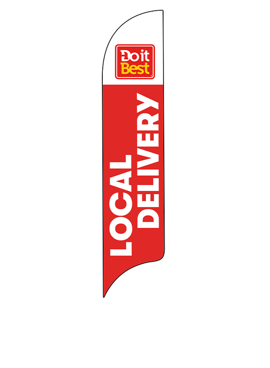 15ft Do It Best Hardware Logo Local Delivery Feather Flag