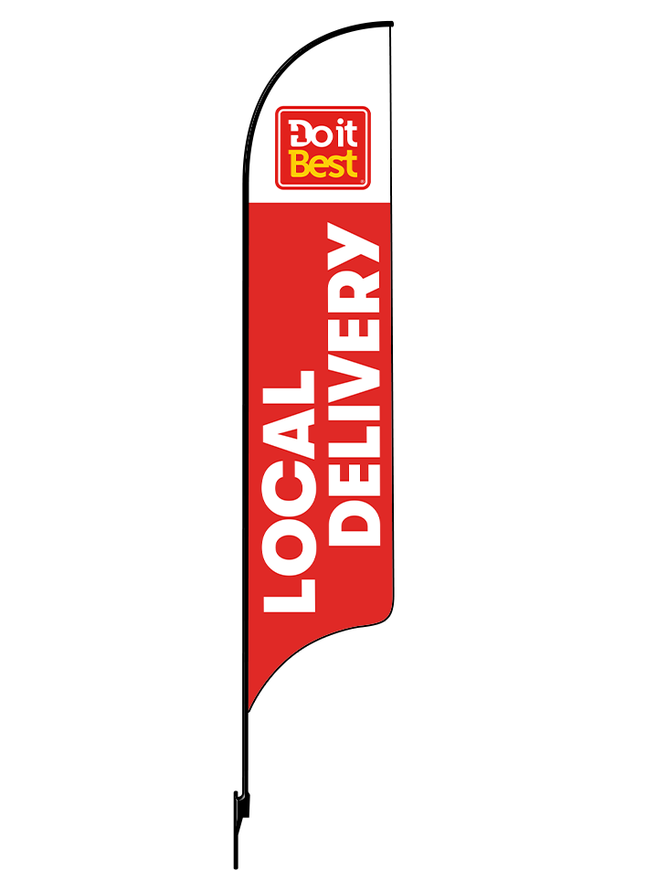 15ft Do It Best Hardware Logo Local Delivery Feather Flag