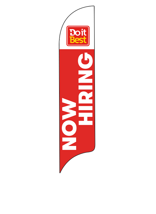 15ft Do It Best Hardware Logo Now Hiring Feather Flag