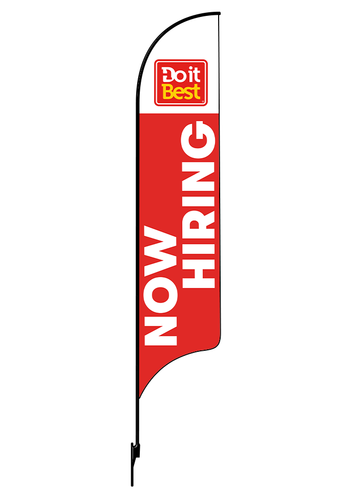 15ft Do It Best Hardware Logo Now Hiring Feather Flag