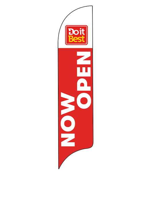 15ft Do It Best Hardware Logo Now Open Feather Flag