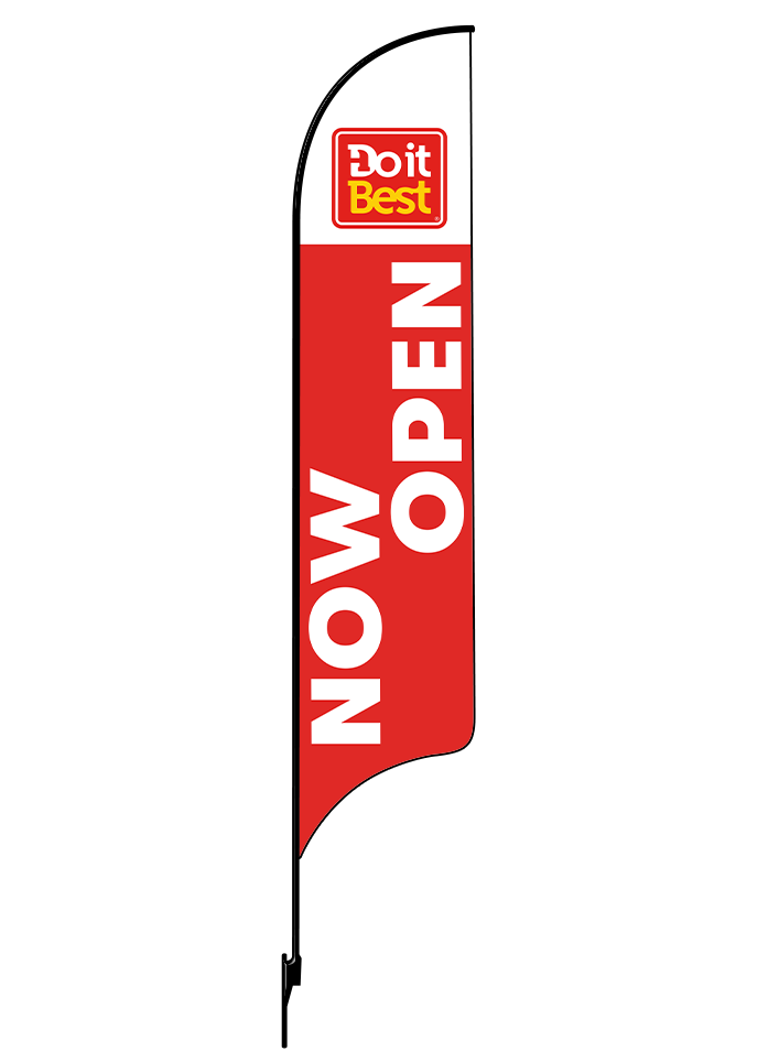 15ft Do It Best Hardware Logo Now Open Feather Flag