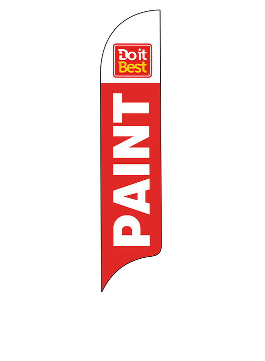 15ft Do It Best Hardware Logo Paint Feather Flag