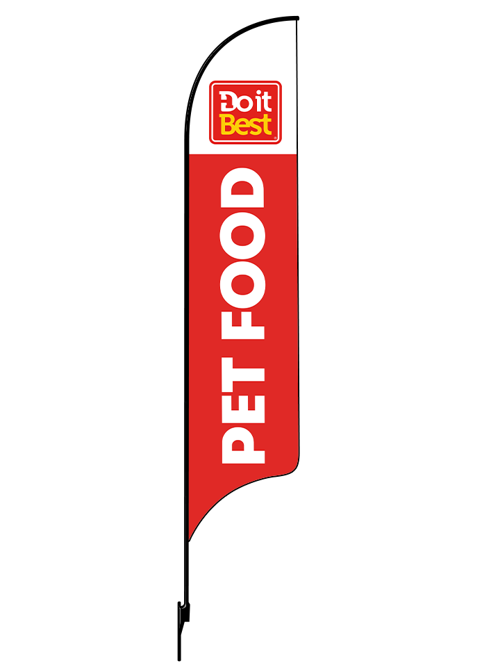 15ft Do It Best Hardware Logo Pet Food Feather Flag
