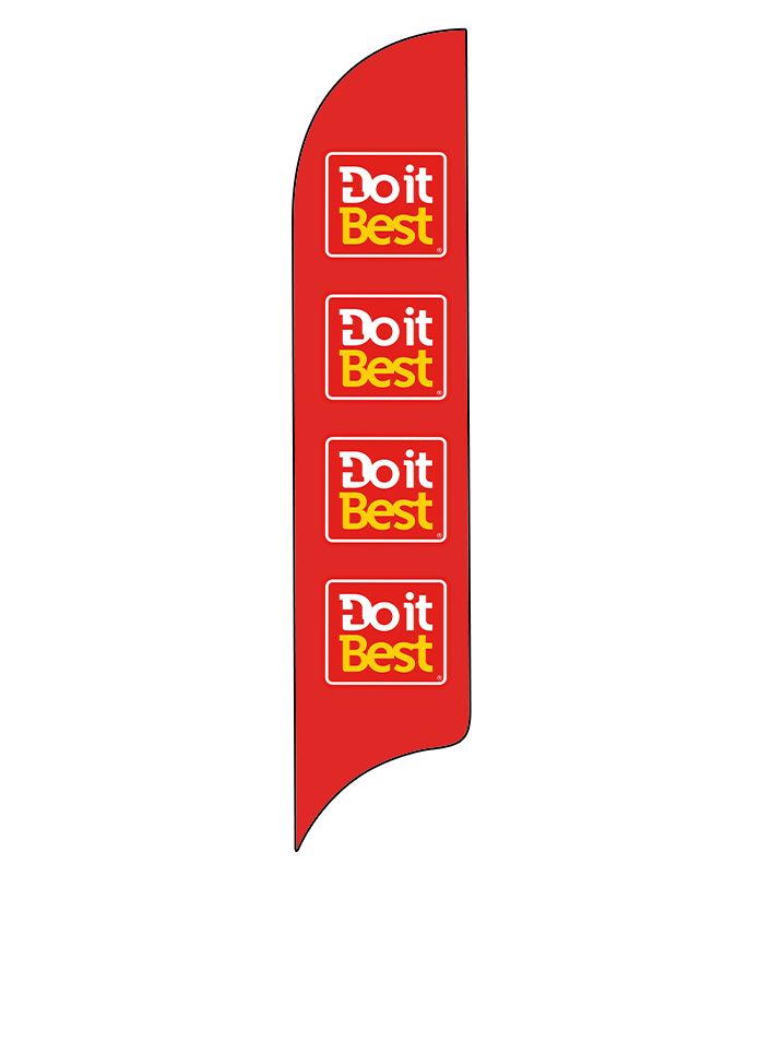15ft Do It Best Hardware Logo Red Feather Flag