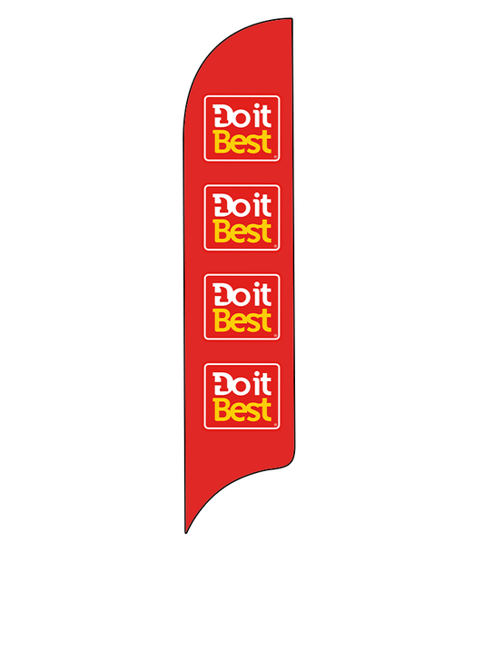 15ft Do It Best Hardware Logo Red Feather Flag