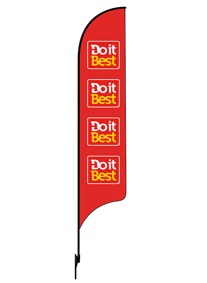 15ft Do It Best Hardware Logo Red Feather Flag