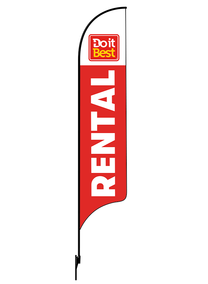 15ft Do It Best Hardware Logo Rental Feather Flag