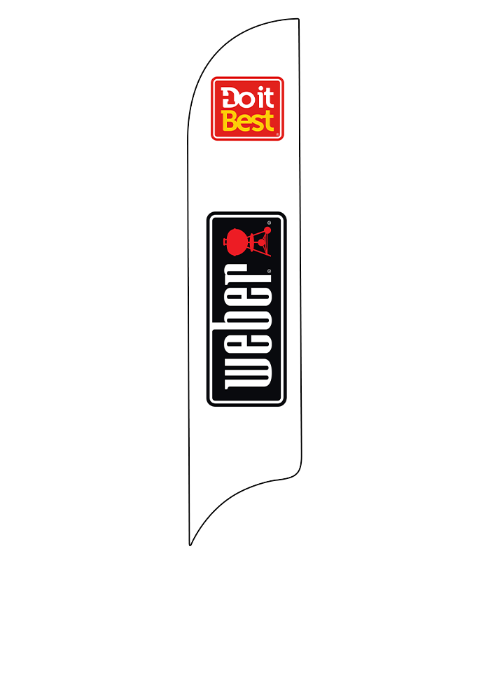 15ft Do It Best Hardware Logo Weber Logo Feather Flag