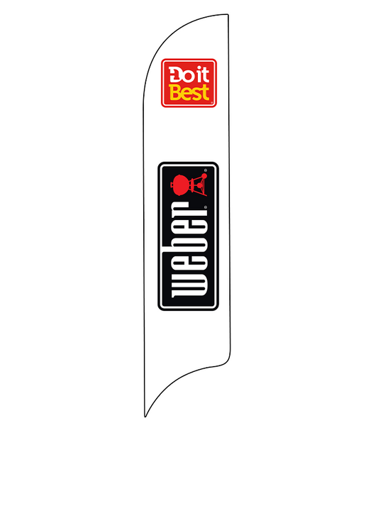 15ft Do It Best Hardware Logo Weber Logo Feather Flag