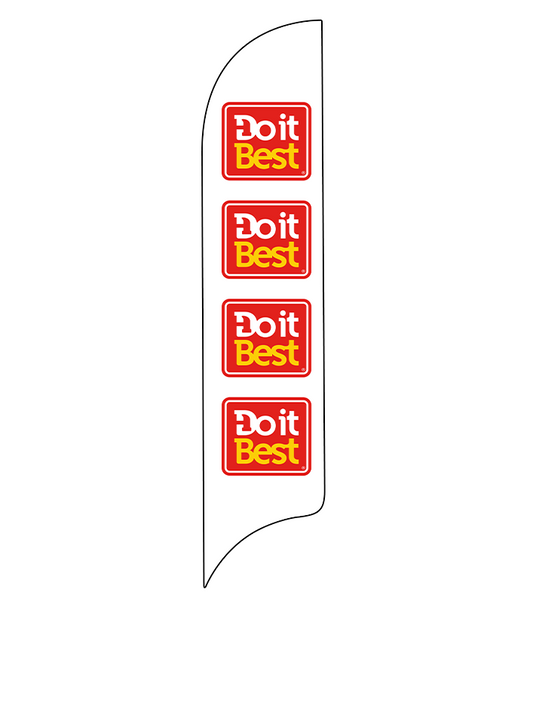 15ft Do It Best Hardware Logo White Feather Flag