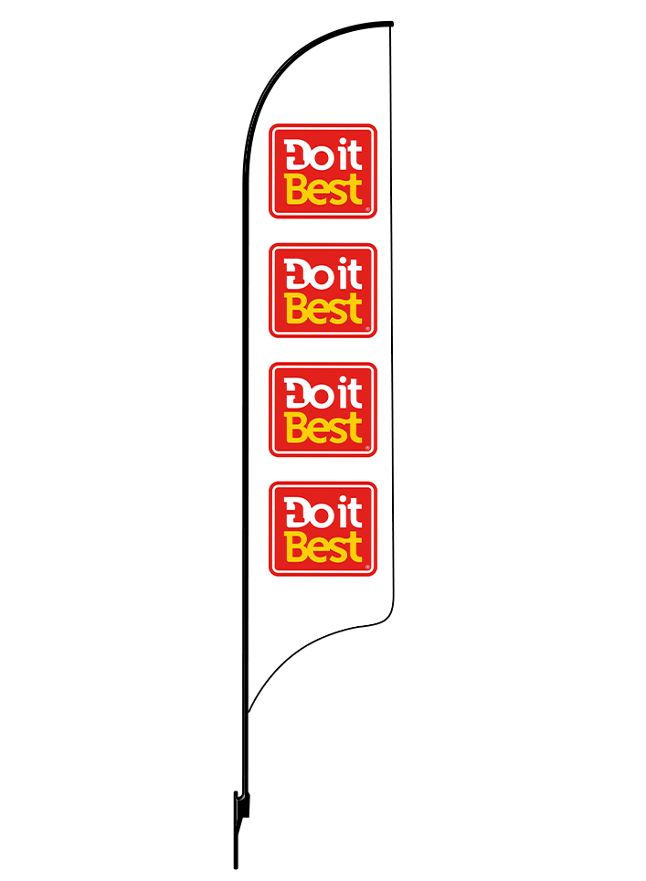 15ft Do It Best Hardware Logo White Feather Flag