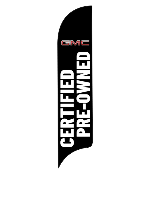15ft GMC Logo Certified Pre-Owned Feather Flag