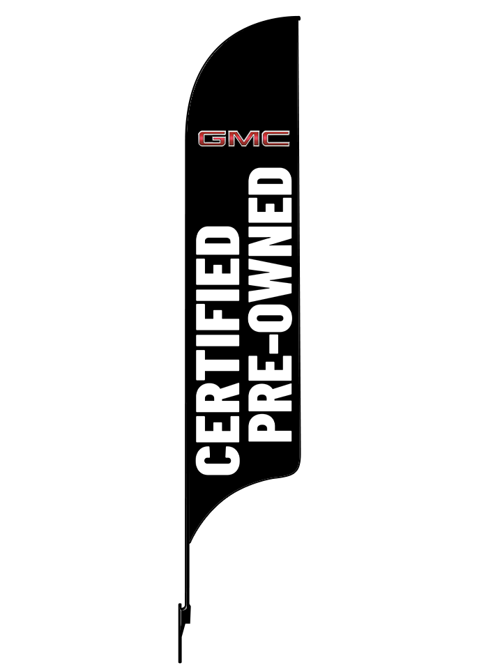 15ft GMC Logo Certified Pre-Owned Feather Flag