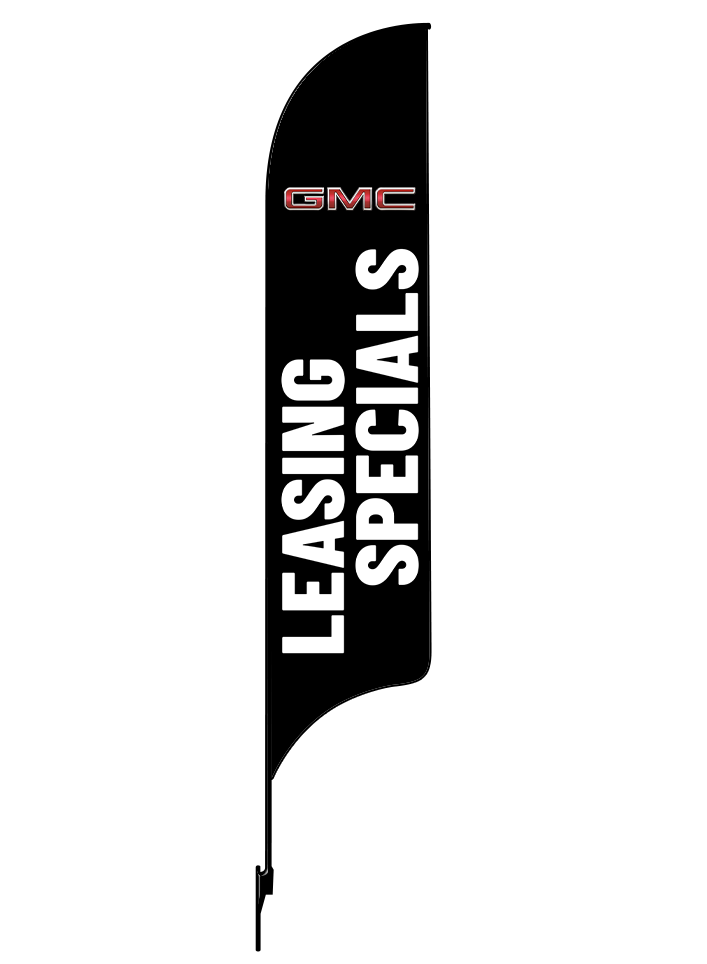 15ft GMC Logo Leasing Specials Feather Flag