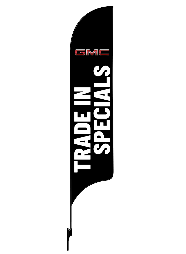 15ft GMC Logo Trade In Specials Feather Flag