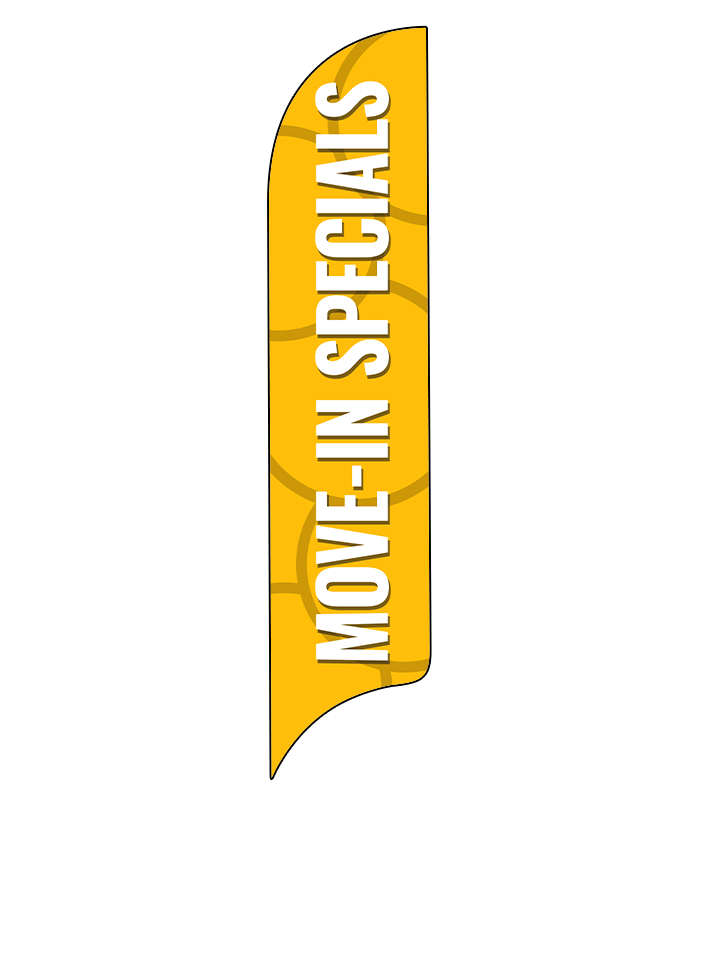 15ft Gen Move-In Specials Circles Feather Flag