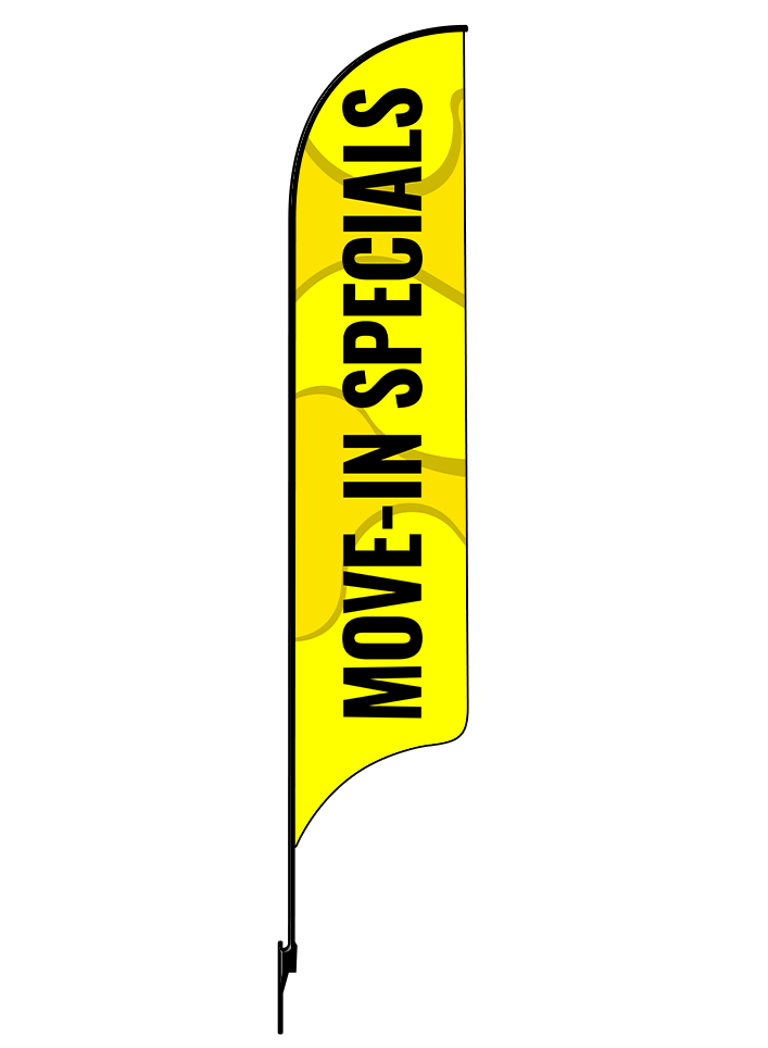 15ft Gen Move-In Specials Waves Feather Flag