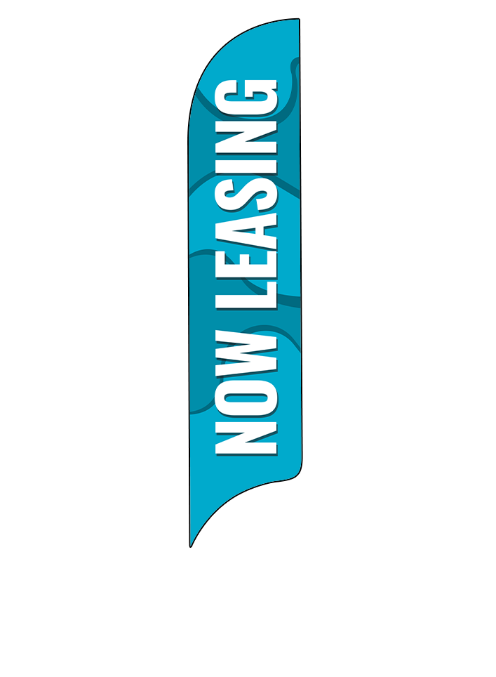 15ft Gen Now Leasing Waves Feather Flag