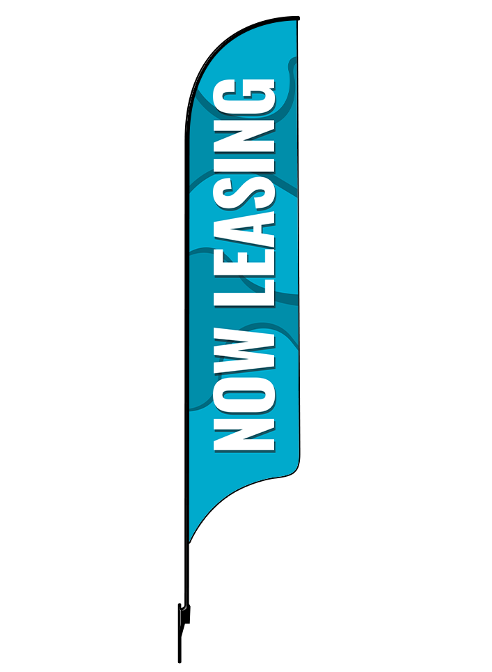 15ft Gen Now Leasing Waves Feather Flag