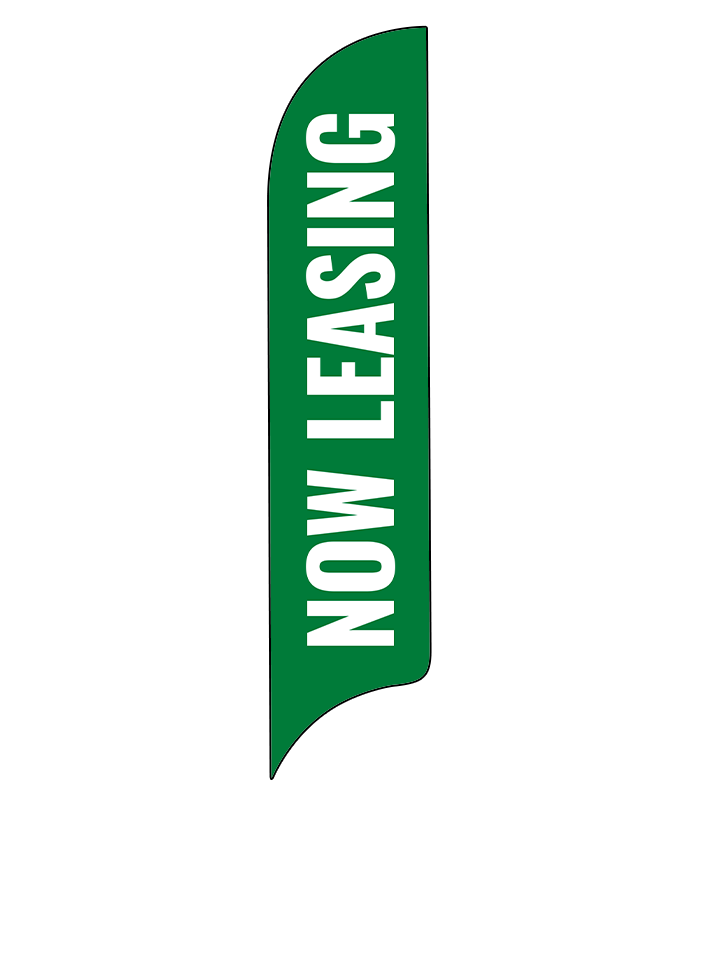 15ft Gen Now Leasing Feather Flag