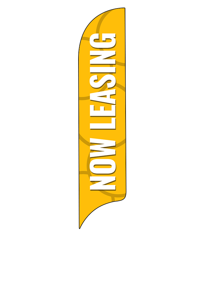 15ft Gen Now Leasing Circles Feather Flag