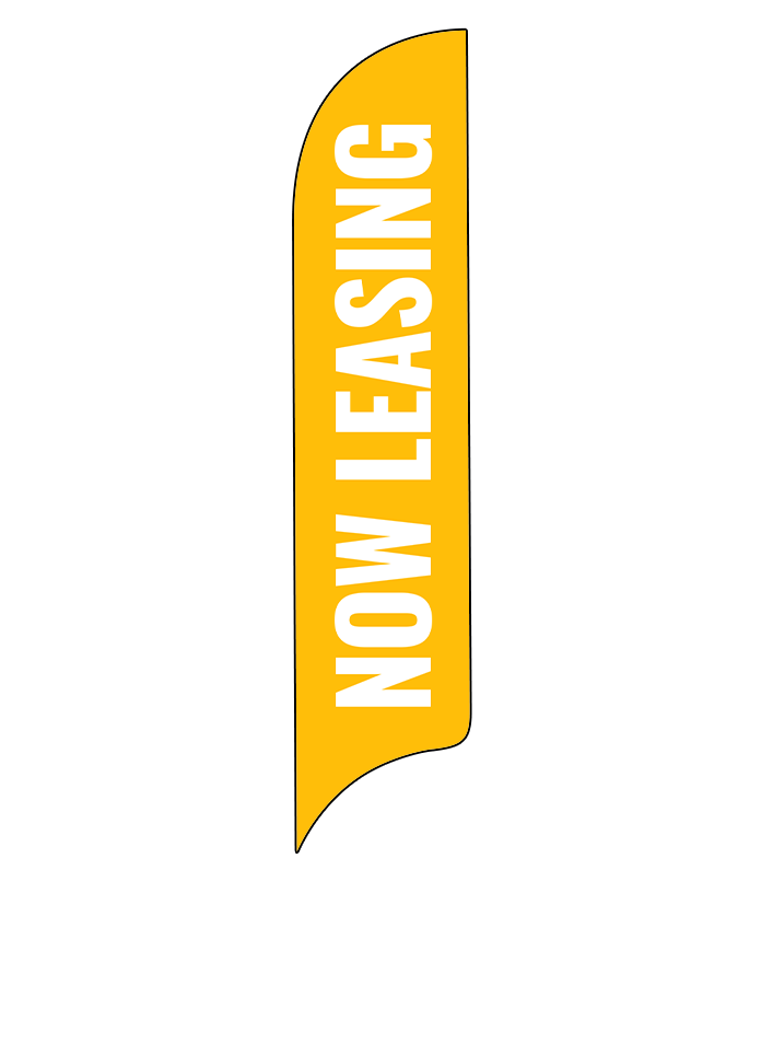 15ft Gen Now Leasing Feather Flag