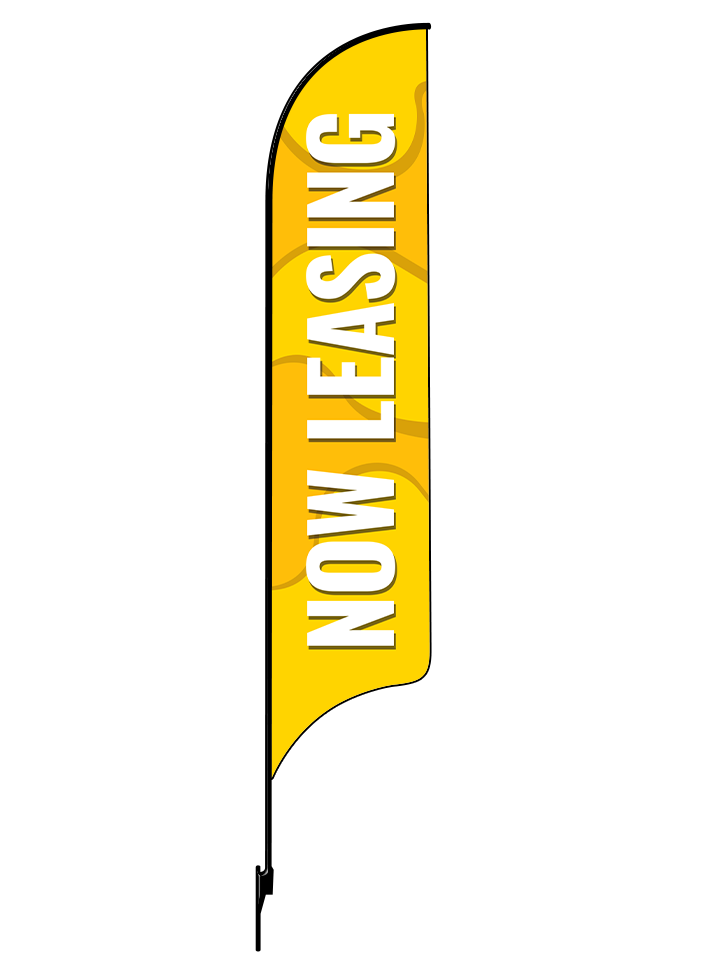 15ft Gen Now Leasing Waves Feather Flag