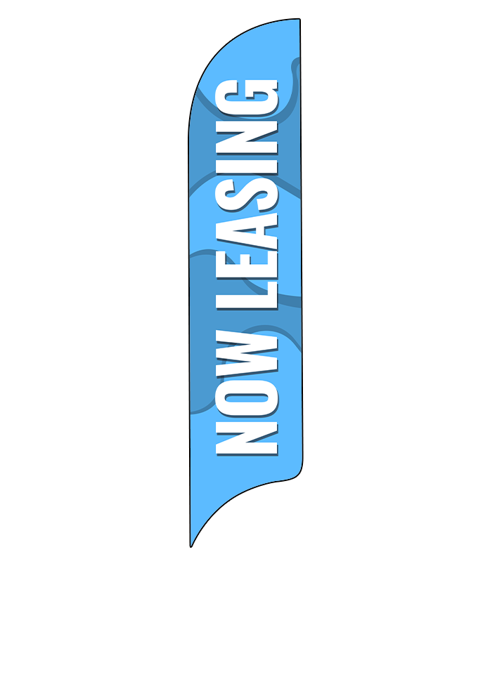 15ft Gen Now Leasing Waves Feather Flag