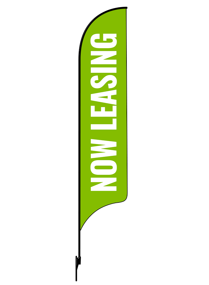 15ft Gen Now Leasing Feather Flag